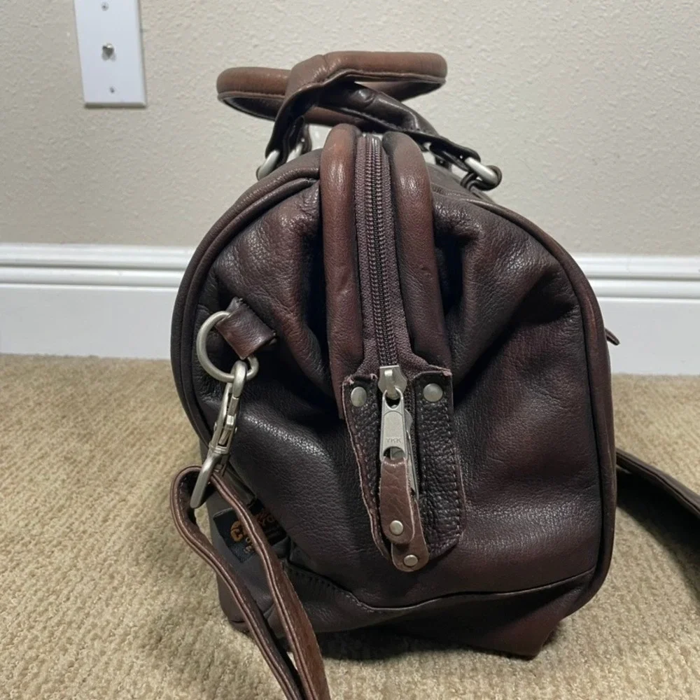 Canyon Outback Duffle Bag Mens Large Brown Leather Weekender Uniter 100M
